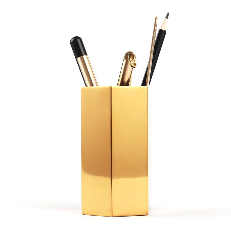 Hexagonal Stainless Steel Pen Holder