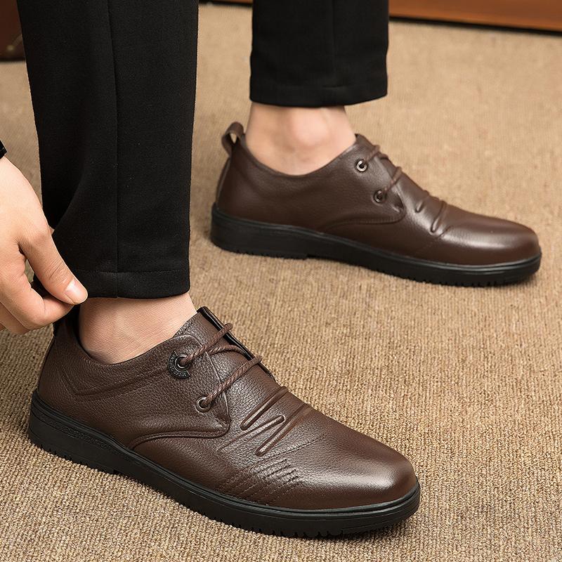 Модная Высококачественная Новая Обувь из Коровьей Кожи Верхнего Слоя в Повседневном — фото 7