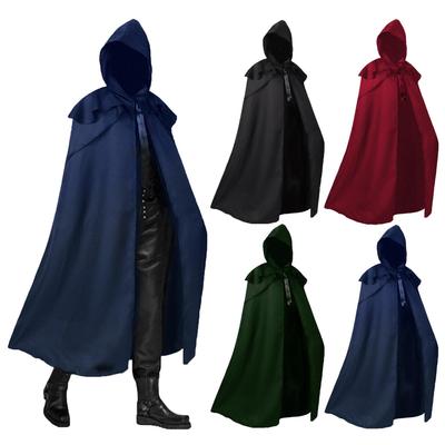 Men's Medieval Gothic Hooded Cloak Costume