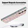Magnetic For Magsafe Case For Samsung Galaxy S26 Ultra S25 Edge S24 Plus S23 FE S22 A54 A55 A56 5G Pink Leopard Print Matte Cover