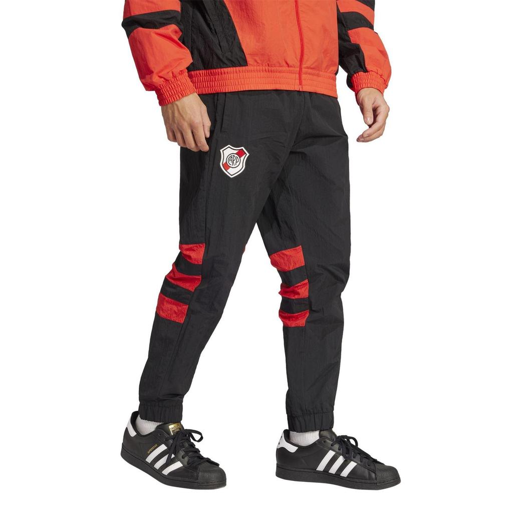 Adidas Mens Club Atlético River Plate Tapered Tracksuit Bottoms