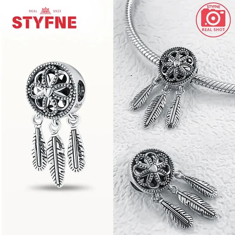 Copper Colors Butterfly Dreamcatcher Tassel Charms Pendant Feather Bead Fit Original Bracelet Diy Fine Jewelry Gift For Women