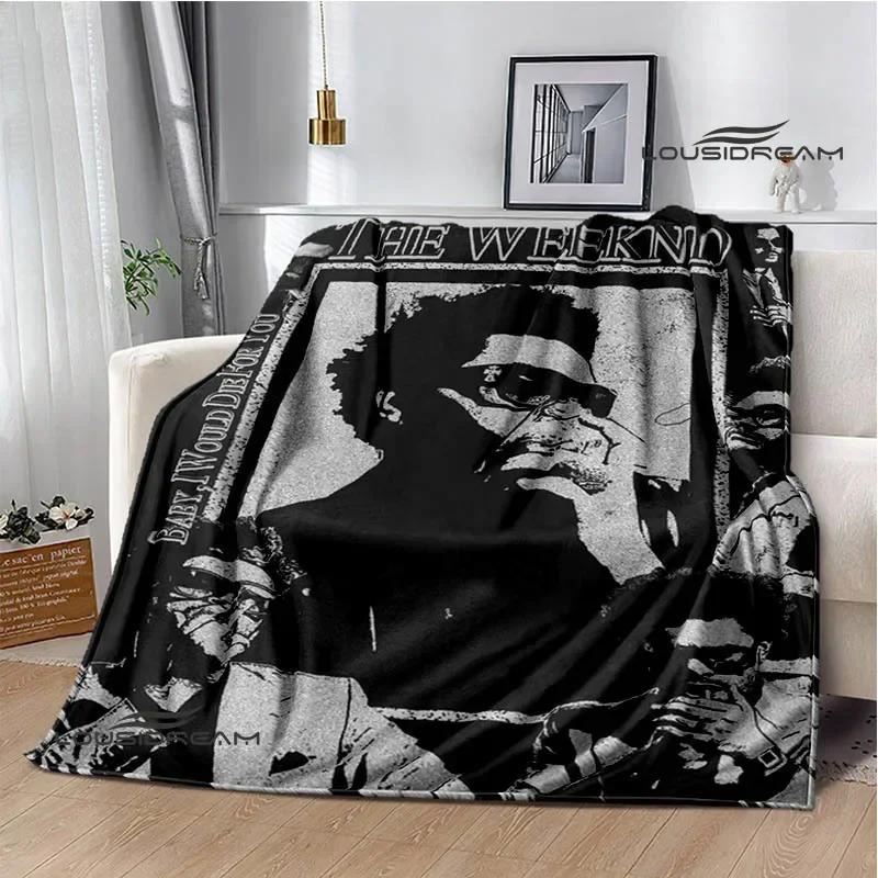 Singer The Weeknd Print Blankets Flange Warm Blanket Soft and Comfortable Home Travel Bed Blanket Picnic Blankets Birthday Gift