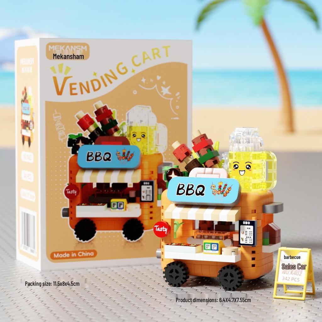 Forest Log Cabin & Windmill Treehouse Building Set - Compatible with LEGO, Educational Blocks for Kids