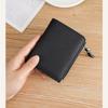 Japanese Style Fashion Ultra Thin Short Purse Large Capacity Women RFID Real Leather Wallet Zipper Coin Card Purse
