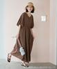 ROPE PICNIC Pino Dot Print Dress Dark Size Women's (GDE14950, Brown, 20)