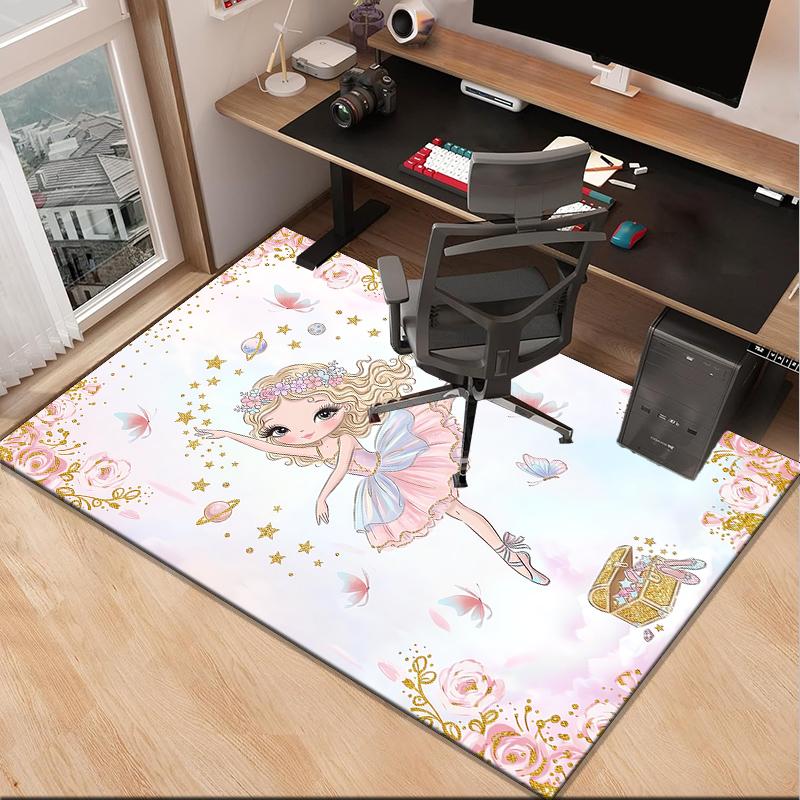 Dreamy Fairy Tale World Office Rug Chair Mat, Entryway Carpet, Suitable for Front Door, Bedroom, Living Room, Desk, Holiday Gift