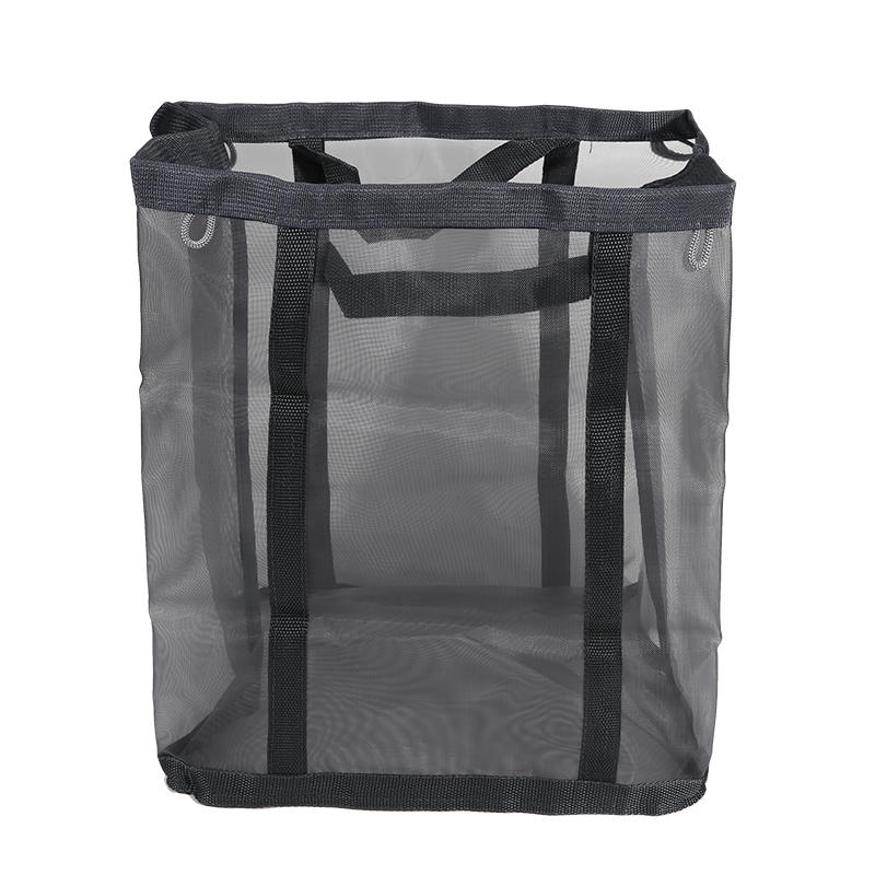 1PC Foldable Mesh Laundry Hamper with Handles Wall-Mounted Dirty Clothes Basket for Home Laundry Baskets