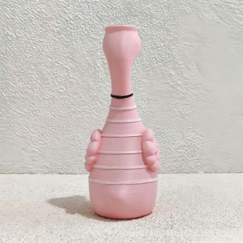 Cartoon Flamingo Decorative Vases In Resin, Whimsical Long Neck Bird Figurine for Styling Shelves, Desks, and Nightstands Displays