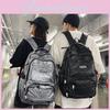 College Student Backpack With Fashionable Solid Color Embossed Texture For School And Travel
