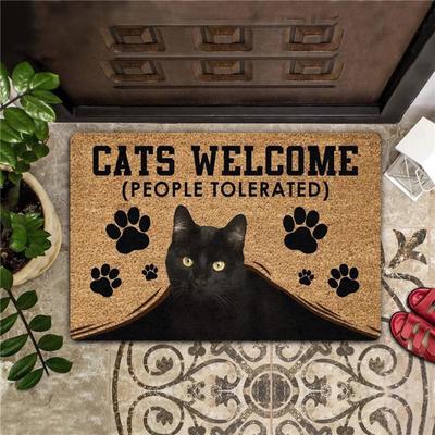 Covoraș de podea cu animale realiste Covor cu iluzie optică 3D Design pisică drăguță Covor de intrare Covoraș de ușă antiderapant pentru câini pentru baie bucătărie living dormitor