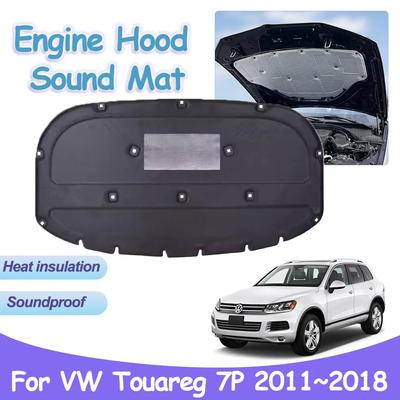 Motorhauben-Schalldämmmatte für Volkswagen VW Touareg 7P MK2 2011~2018 Wärmeisolierwatte Auto Brandschutzabdeckung Innenraumzubehör