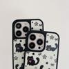 For iPhone 16 Pro Max Case Black Cat Bow Acrylic Shockproof Phone Back Cover