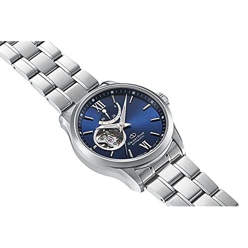 [ORIENT STAR] Men's Automatic Watch Semi-Skeleton Mechanical Made In Japan Open Heart Navy RK-AT0002L, 2-Year Domestic Warranty
