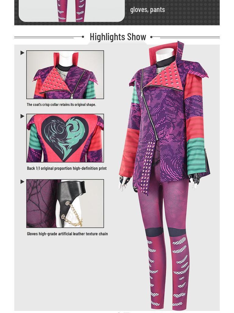 Cross-Border Halloween Descendants 3 Cosplay Onesie Bodysuit Costume