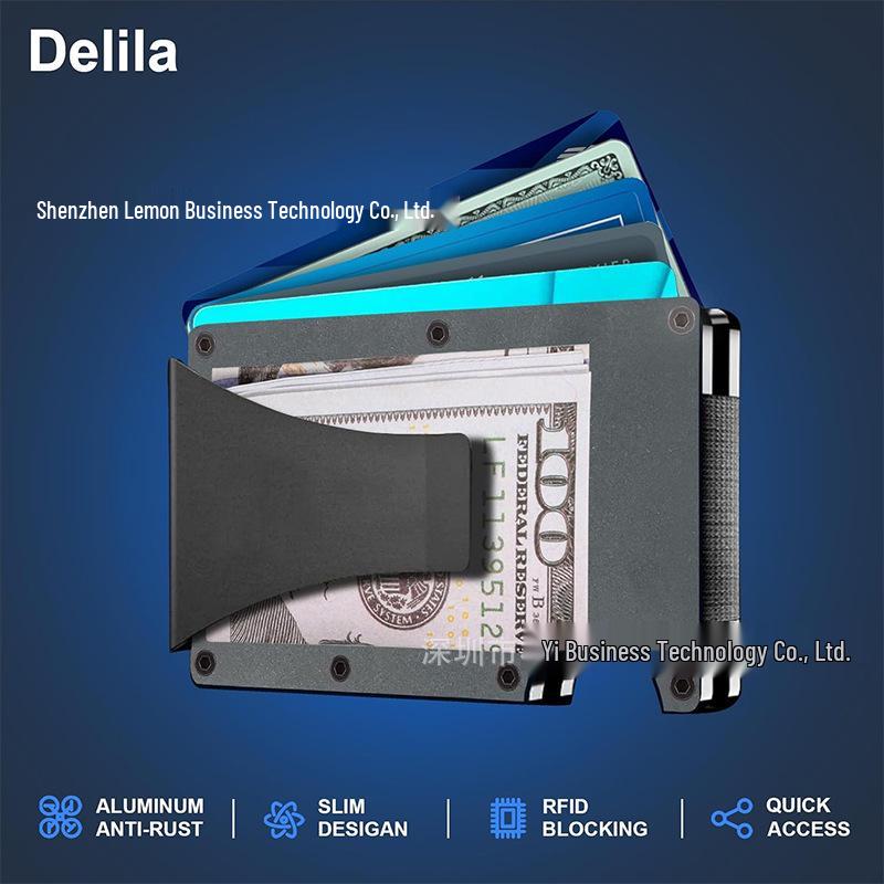 Ultra-Thin RFID Aluminum Alloy Anti-Theft Card Holder Wallet