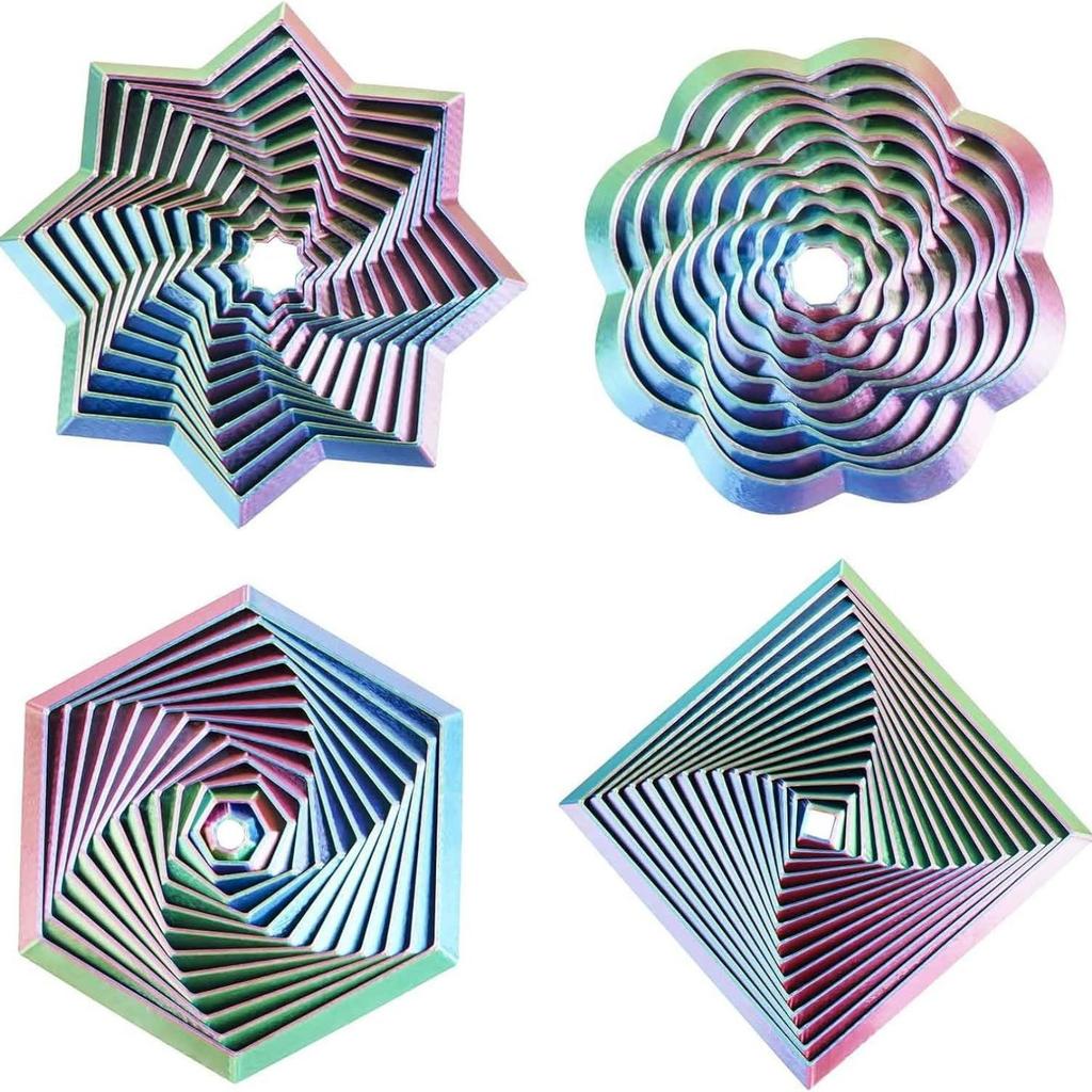 3d Printed Stress-Relieving Toy Set: Octagonal Star, Hexagonal  Flower, Square Radish Tower Figure-Piece