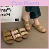Comfortable Thick Sole Women's Sandals Stylish Casual Pu Slip On Beach Shoes