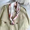 Fashion Wine Red Silk  Neck Scarf High-End Silk Scarf Long And Narrow 100% Natural Silk Hairbands For Girls Ribbon For Hair