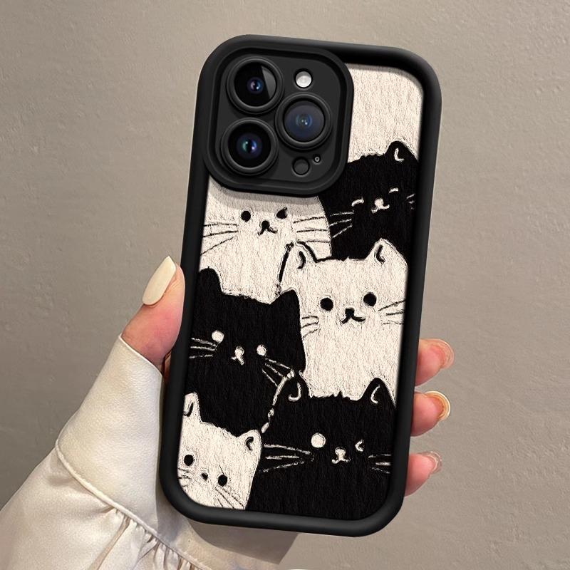 Full Screen Cat For OPPORENO13 Phone Case Premium Lanyard Realme12 Pro Sheepskin 3D Relief
