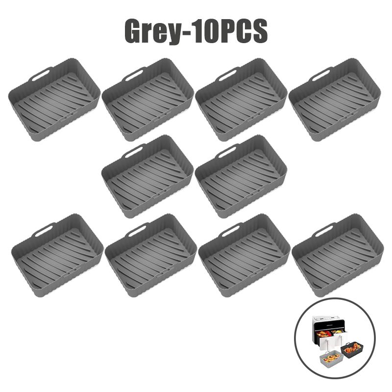 Food Grade Air Fryer Silicone Liners for Ninja Dual Air Fryer Non-Stick Air Fryer Basket Accessories for Ninja