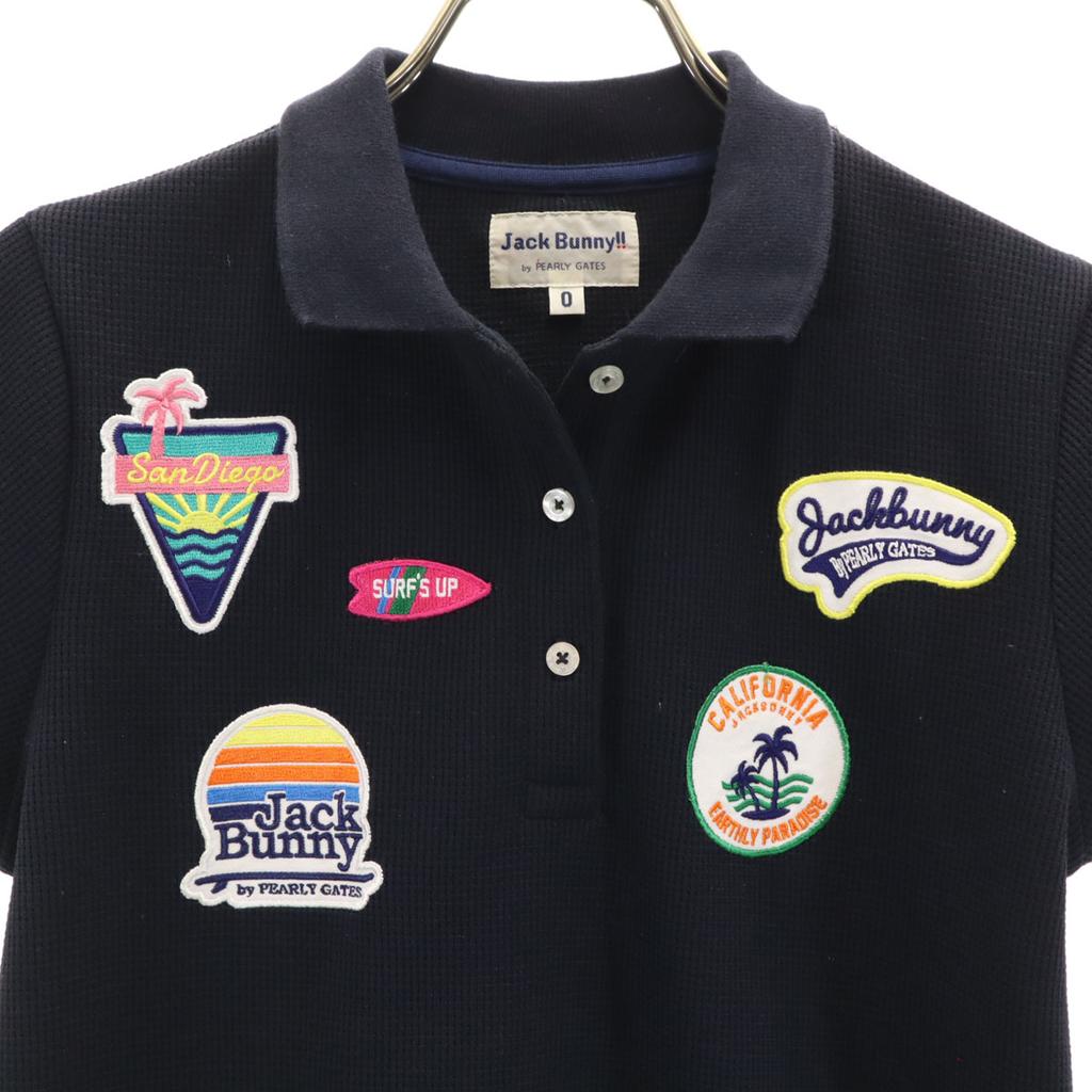 Jack Bunny!! golf Short sleeve Polo shirt Navy Women Used