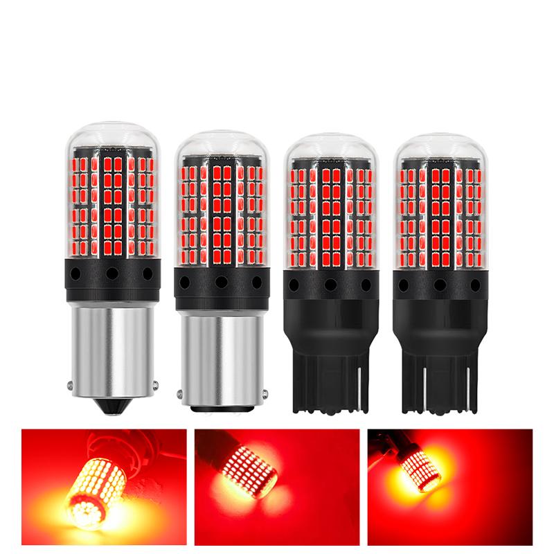 1156 BA15S P21W BAU15S PY21W T20 7440 W21W 1157 P21/5W W21/5W 7443 LED-lampor 3014 144SMD LED CanBus-lampa För blinkerslampa