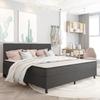 VidaXL Upholstered Box Spring Dark Grey Fabric 200x200 Cm