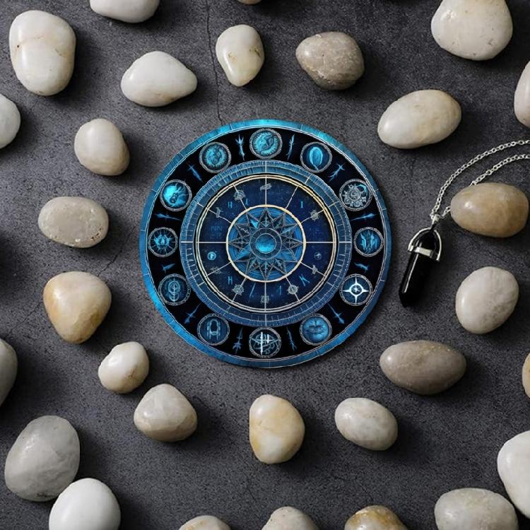 Constellations Astrology Pendulums Mat Tarots Rubber Tablecloth Desk Decoration Tarots Card Pad Pendulums Ceremony Mat