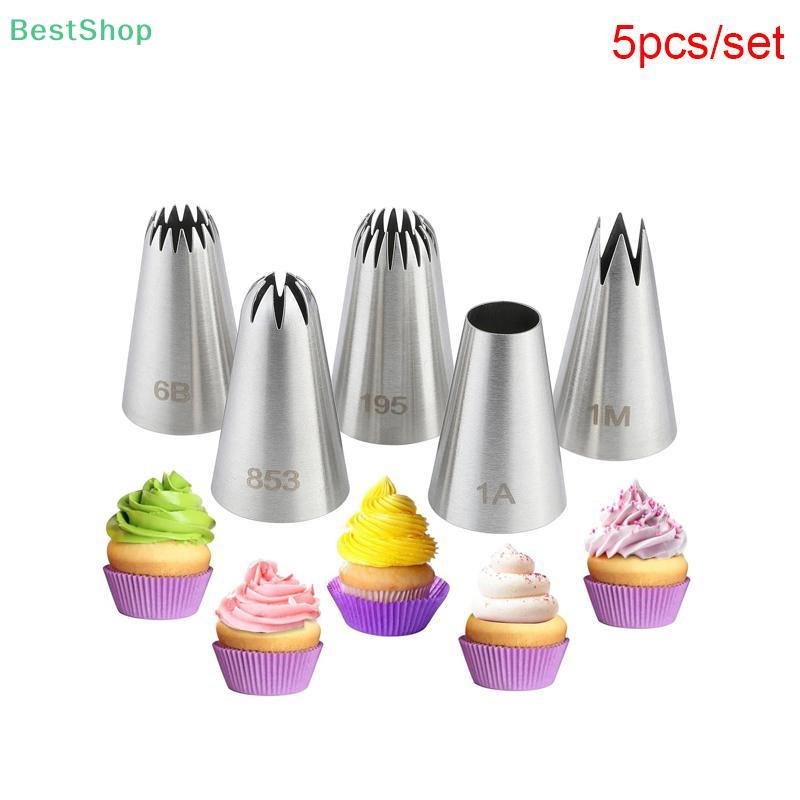 5 Stück Edelstahl Spritztülle Sahne Kuchen Cupcake Tropfenblume Rose Gebäcktüllen Backwerkzeuge #1M 6B 195 1A 853