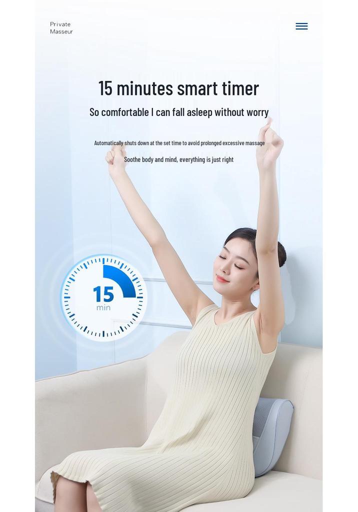 Cervical Spine & Neck Electric Heating Massager - Multi-functional Pillow for Neck and Waist Massage