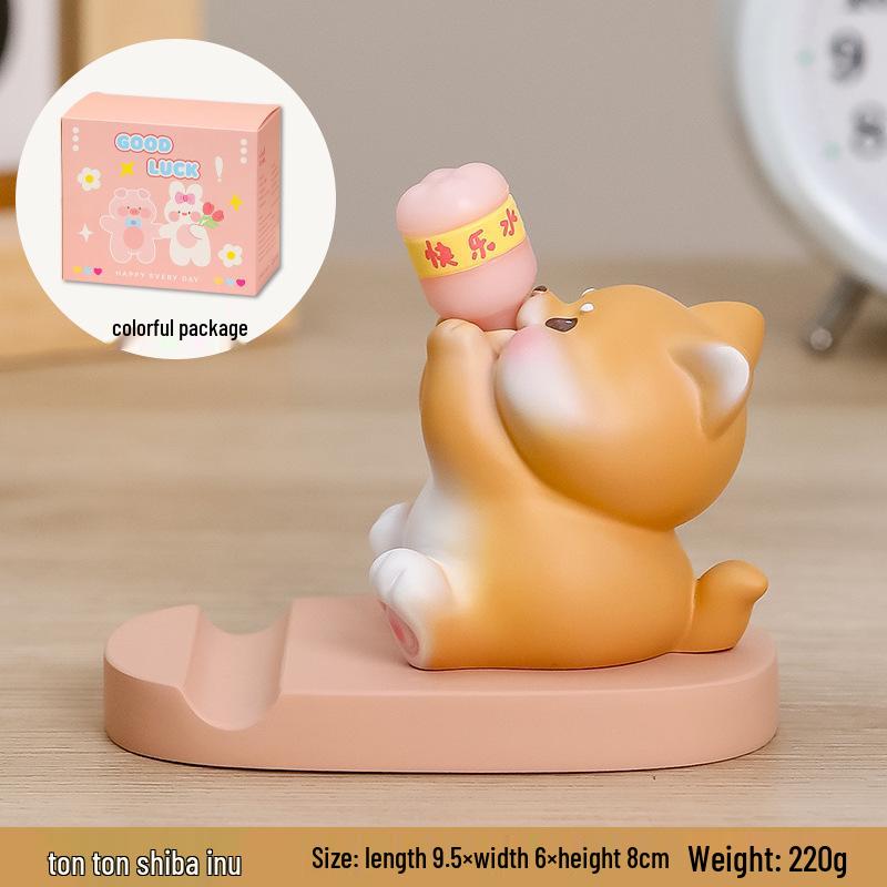 Adorable Kitten Phone Stand: Cute, Relaxing Office Gift for Girls
