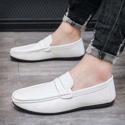 Doudou Shoes Men's Shoes Casual Leather Shoes Soft Surface Soft Sole Shoes Men's Feet Casual Driving Men's One Pedal