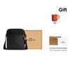Coach Houston 22 Logo Zip Closure PVC Crossbody Shoulder Bag Small Men Bags Black Gray CZ398-QBMI5