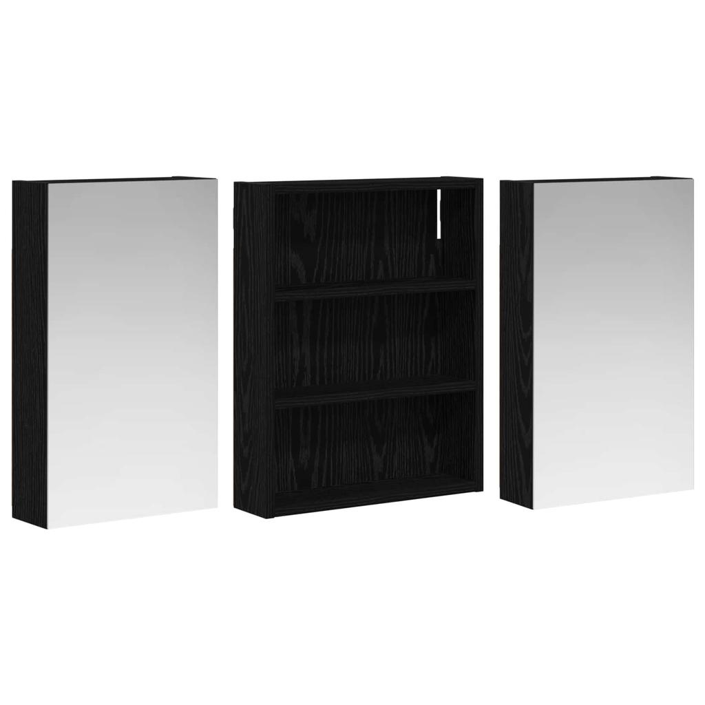 Bathroom Cabinet Set 3 Pcs 100 X 10.5 X 50 Cm Particleboard
