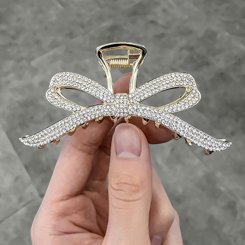 

Элегантная корейская заколка для волос с жемчужным бантом - Большая акулья