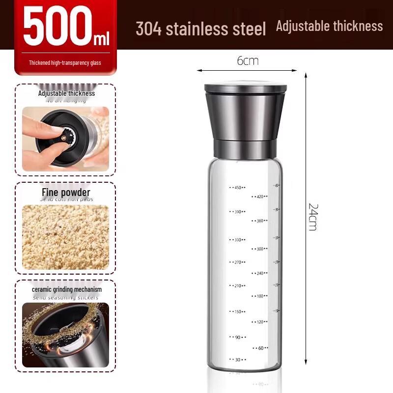Qiwei Stainless Steel Manual Pepper Grinder