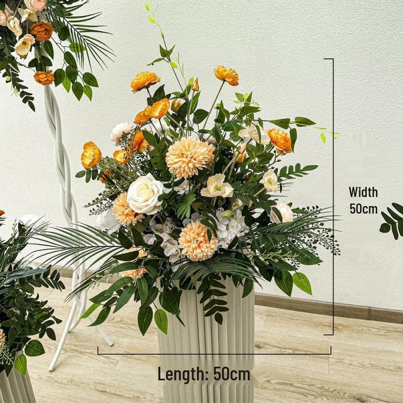Silk Floral Arrangement for Wedding Aisle or Banquet Decoration