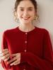 Damen Kaschmir Rundhals Einreiher Cardigan Pullover - Mittel-Dick - Frühling/Herbst