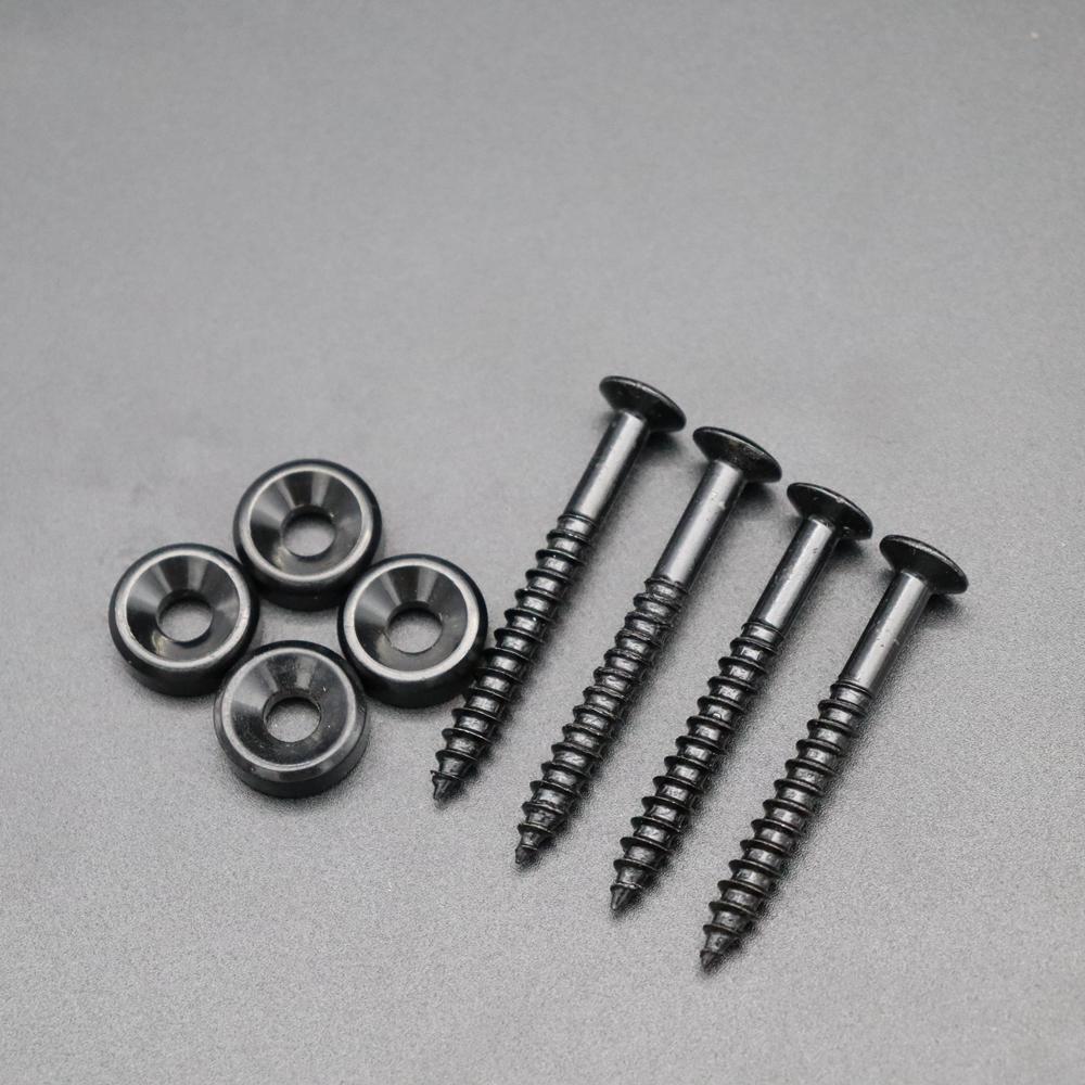 4Pcs Guitar Neck Fixed Mounting Screw Ferrules Bushings And Bolts For Electric Guitar Bass