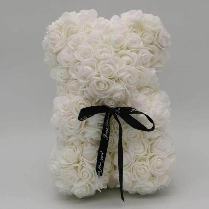 1pc Valentine's Day Gift Creative Rose Bear Gift PE Flower Romantic Foam Bear Hug Bear