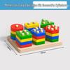 Montessori Stacking Rings: Geometric Shape Puzzle for Early Childhood Development (Ages 0-3)