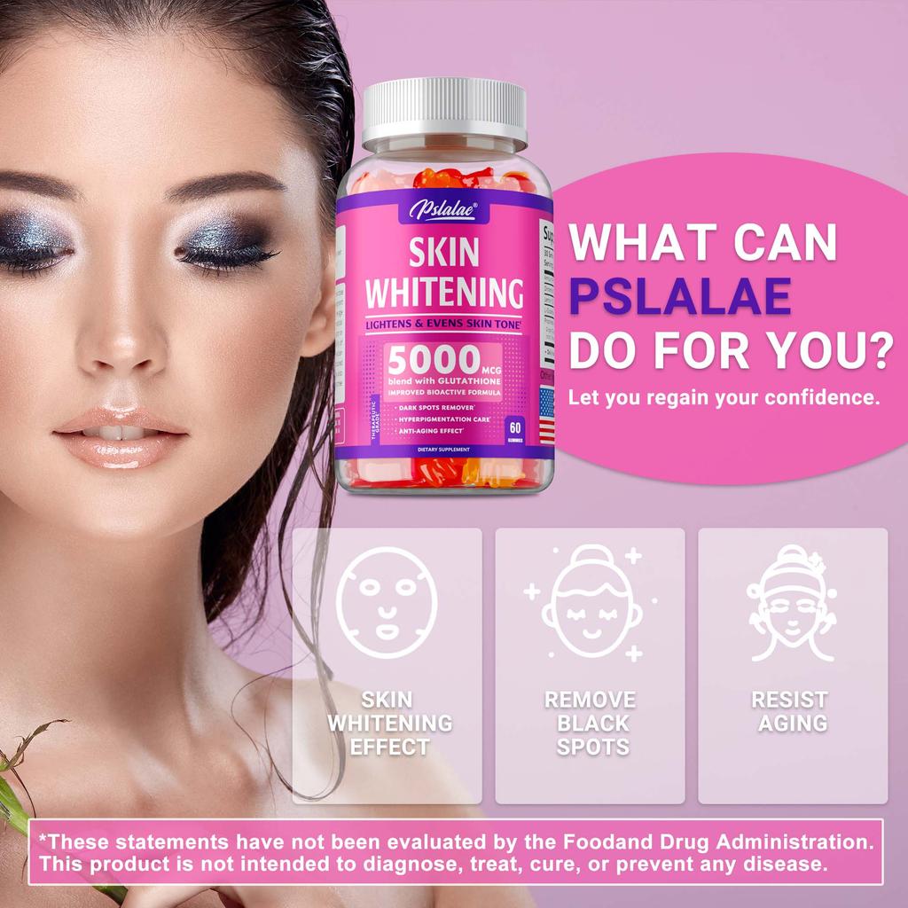 Pslalae Glutatyon Beyazlatıcı Sakızlar - 5000 mcg Karışım - Cilt Sağlığı