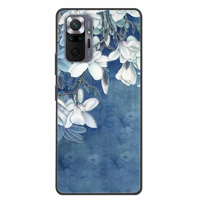 Phone Case for Redmi Note 10 Pro 3D Blossom Emboss Back Cover for Xiaomi Redmi Note 10S 10 4G 5G Silicone Soft Floral Capa Shell