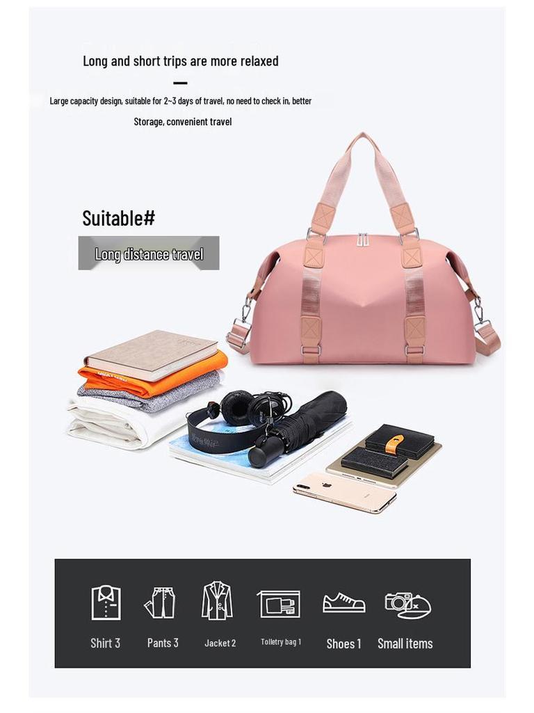 Lightweight Travel Bag with Wet/Dry Separation, Large Capacity, Customizable Logo for Swimming and Fitness