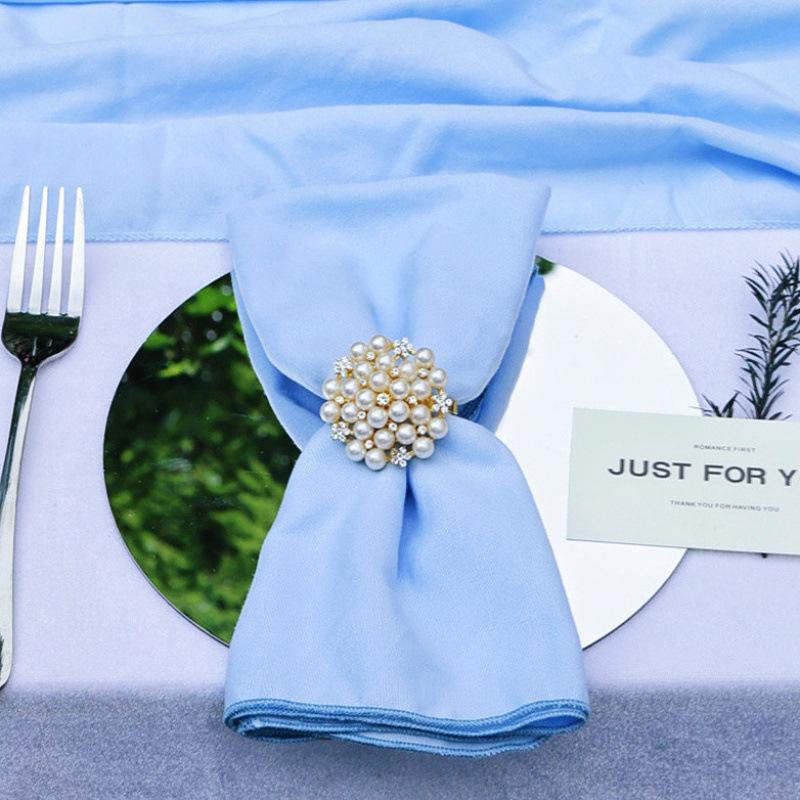 12PCS Cotton Solid Color Table Napkins Soft Reusable Cloth Napkins For Wedding Birthday Party Bride Shower Dining Table Decor