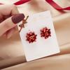 Frohe Weihnachten Harz Pailletten Glühbirne Weihnachts-Ohrringe für Damen Schneeflocke Stern Kugel Hängeohrring Neujahrsfest Schmuck Geschenk