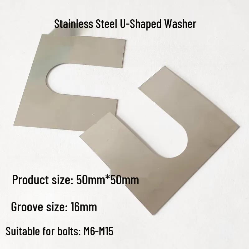 U-shaped 304 Stainless Steel Shim with 316L Flat Washer
