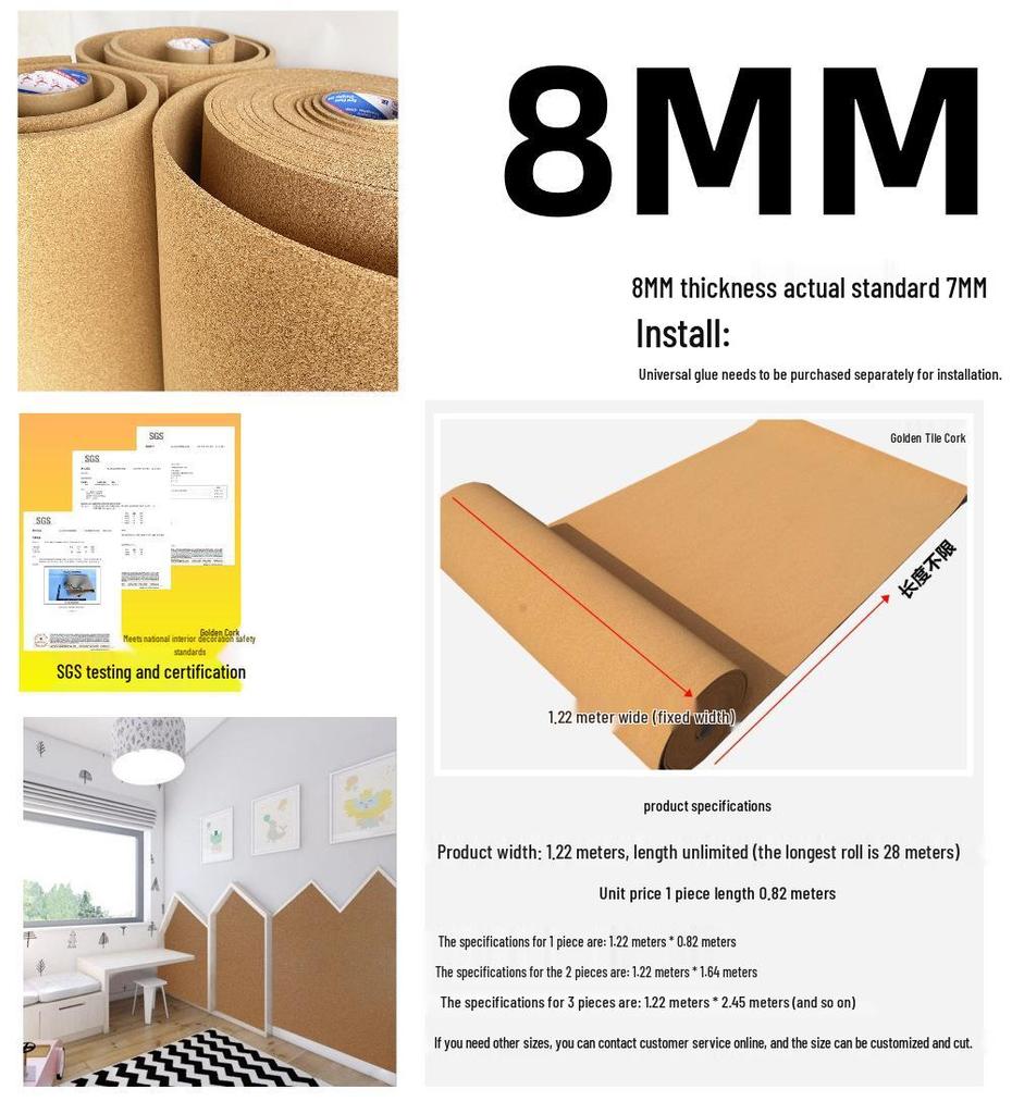 Cork Wall Panel: Message Board & Photo Display for Kindergartens