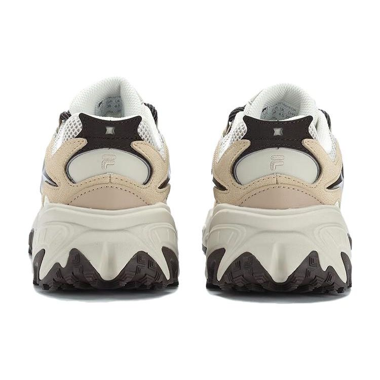 Fila Fusion Ancerus Plus One-Eyed Shoes Fabric Synthetic Leather Tpu Retro Sports Low-Top Dad Shoes Women sneaker Oatmeal T12W321601FOA